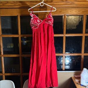 Farm Rio Maxi Dress  with White Fish Design